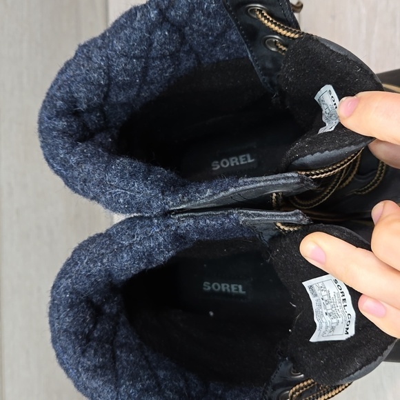 Sorel Women Ankle Leather Rubber Duck shoes boots sz 8.5 - Picture 5 of 12